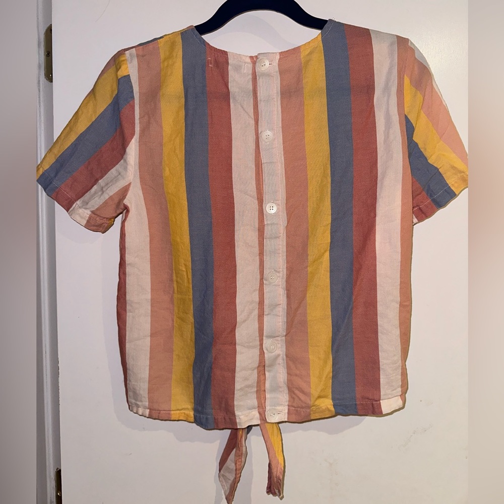 Madewell Striped Short Sleeve Shirt - Picture 3 of 4